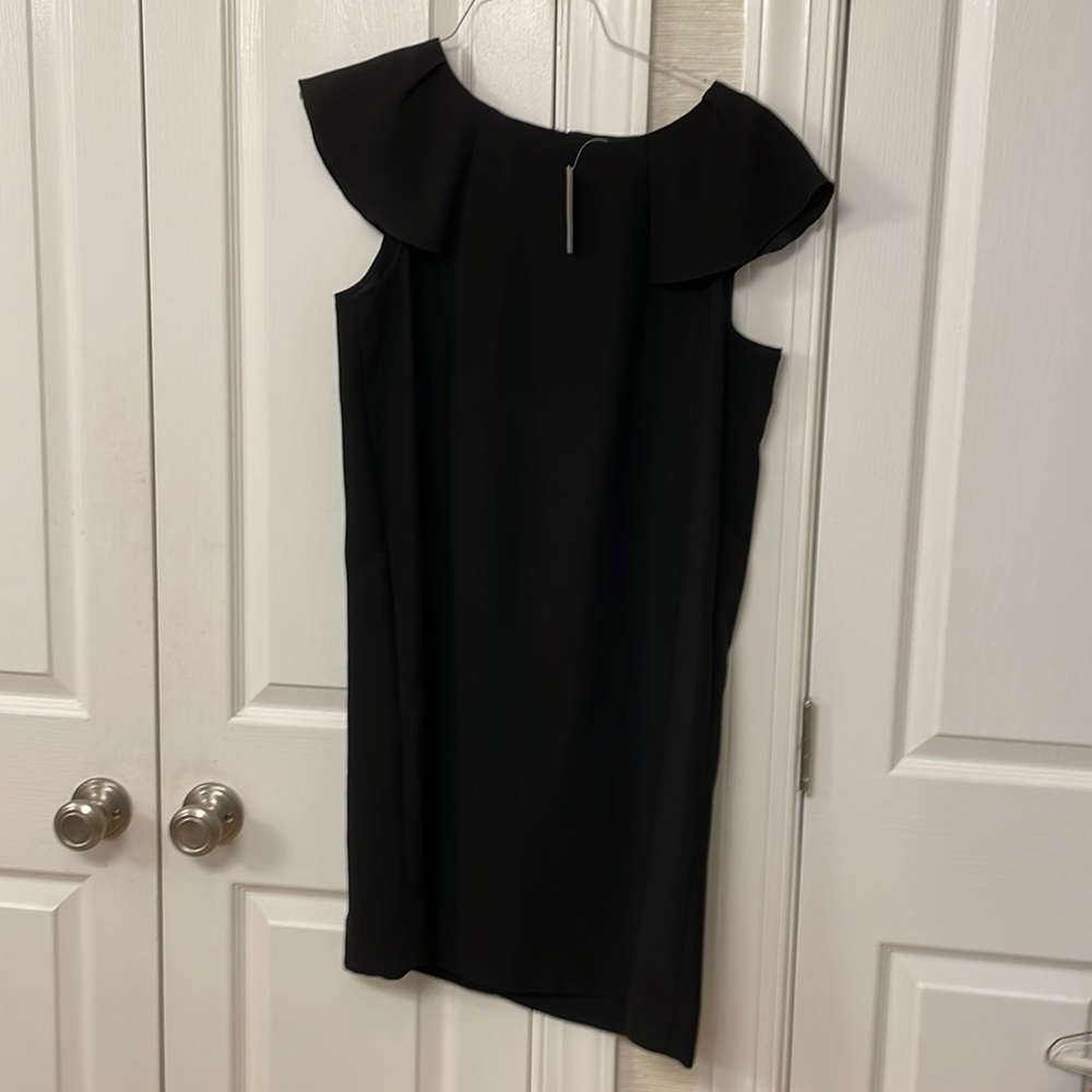 Size 10 Banana Republic black dress with flutter cap sleeves
